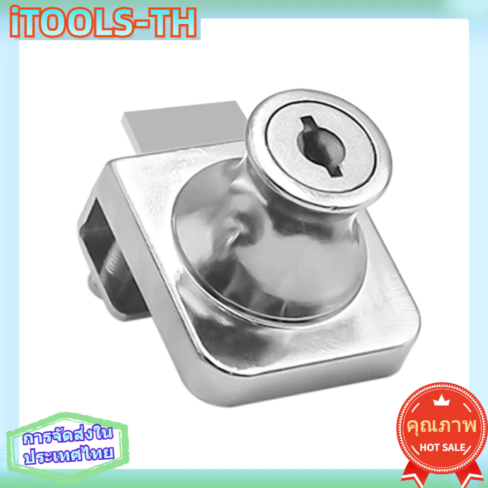 <iTools>Punch Glass Cabinet Lock Showcase Single Double Display Cabinet Safety Lock