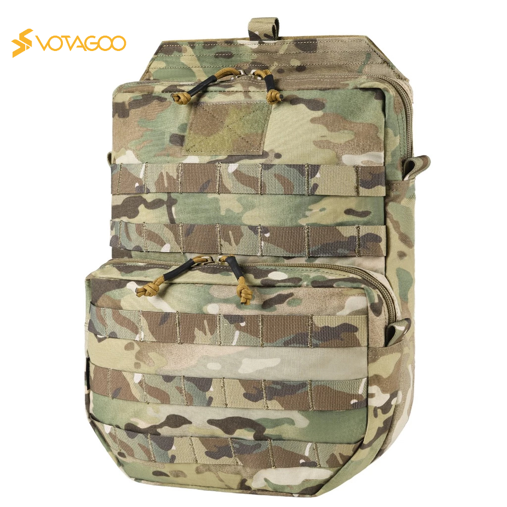 VOTAGOO ยุทธวิธี Molle Hydration Pack 3L Hydration Carrier Pack อ่างเก็บน้ํากระเป๋าสําหรับ Molle เสื้อกั๊กกระเป๋าเป้สะพายหลัง