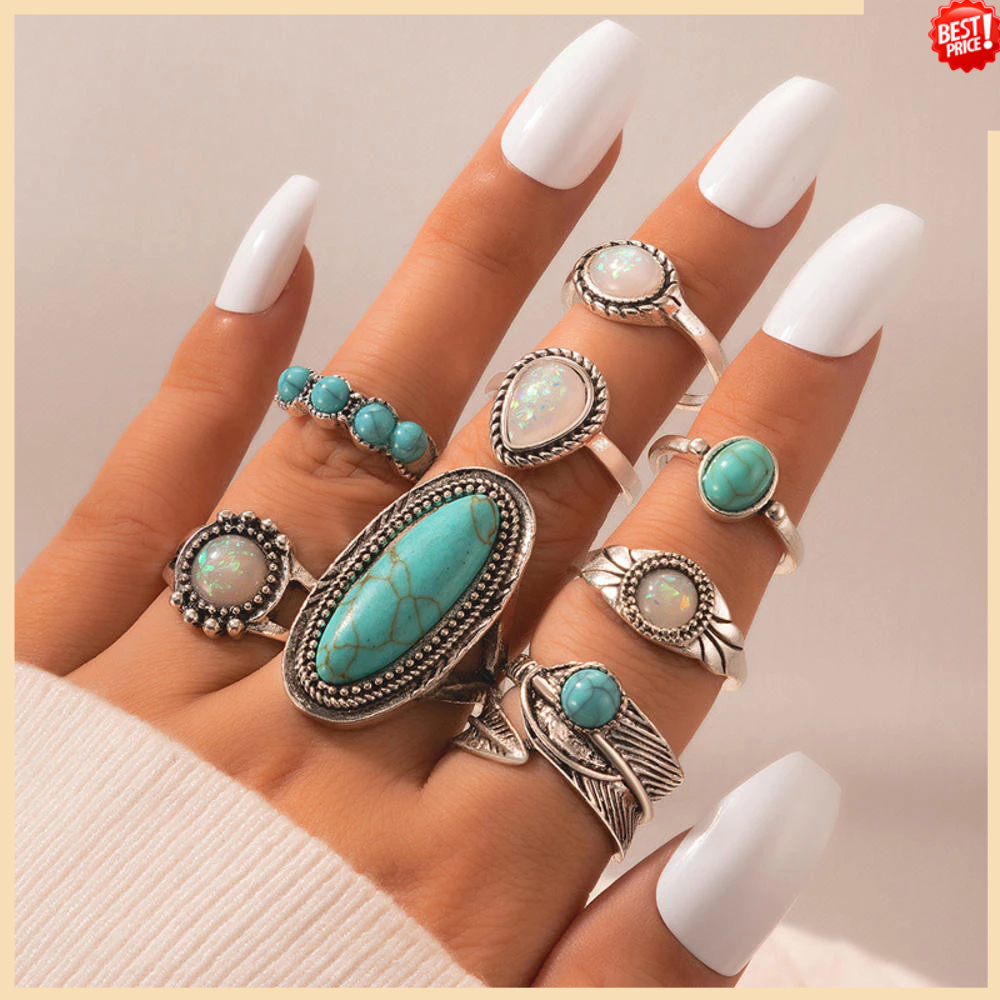 ชุดแหวน Vintage Silver Knuckle สำหรับผู้หญิงและผู้ชาย ออกแบบตามสไตล์ Goth, Punk และ Bohemian กะทุยขนาดใหญ่ ลายงู สามารถเรียงซ้อนได้อย่างสวยงาม