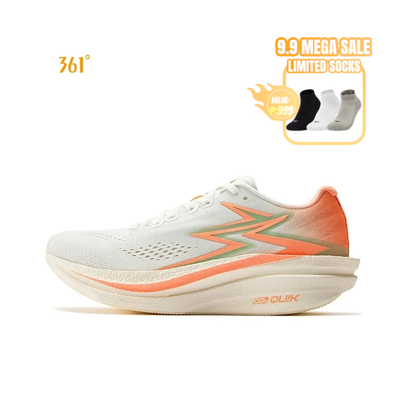 361 Degrees Flame 4.5MIX Men Marathon Running Shoes Professional Anti-Slip สบาย Breathable Rebound R