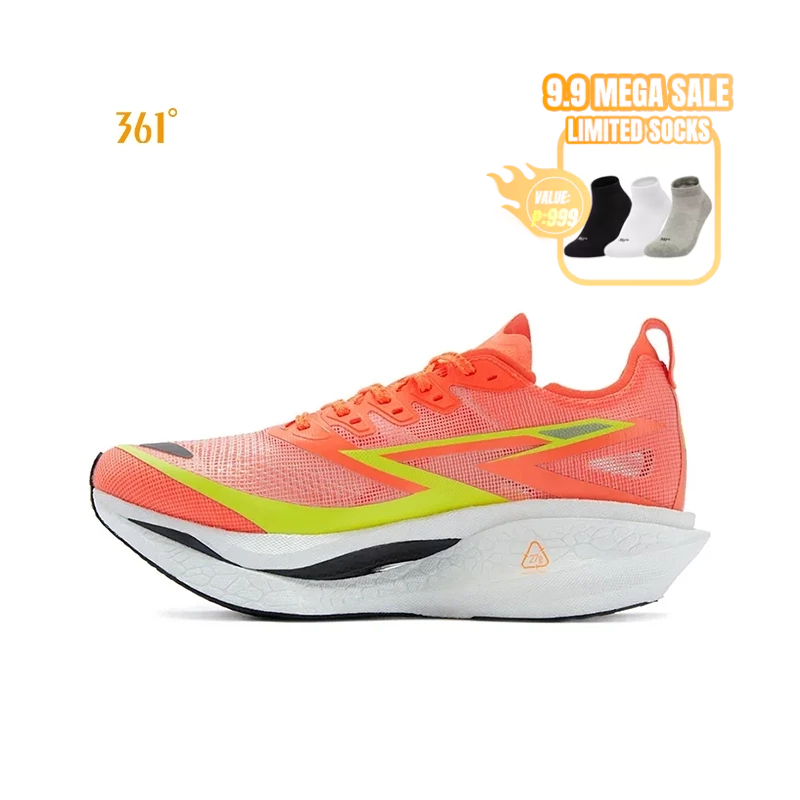 361 Degrees Flame 4.5 ผู้ชายรองเท้าวิ่งมาราธอนมืออาชีพ Anti-Slip สบาย Breathable Rebound Racing รองเ