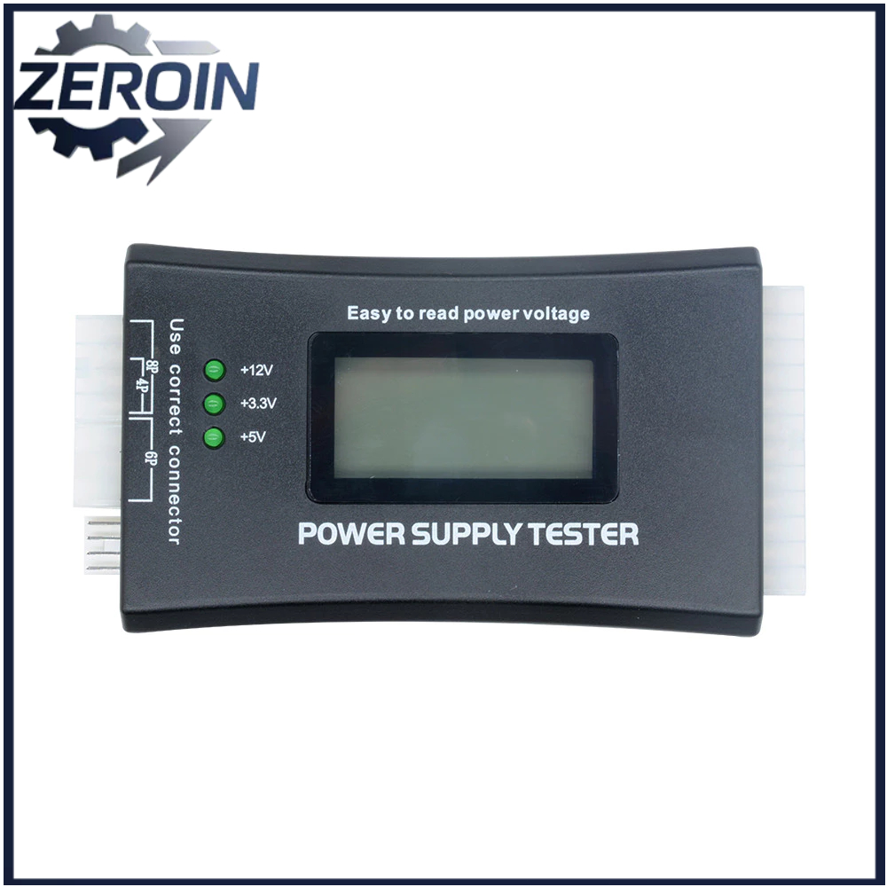 คอมพิวเตอร์ PC Power Supply Tester ATX/ITX/BTX Connectors Universal Power Supply Tester หน้าจอ LCD