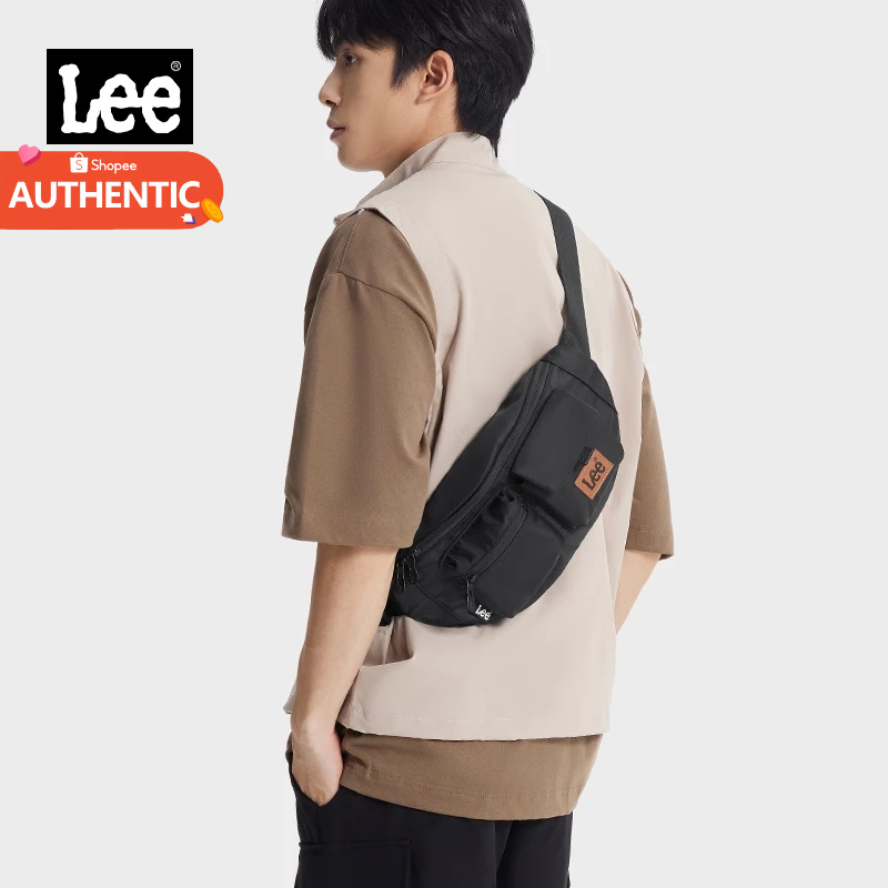 Lee กระเป๋าสะพายขา้ง  ผู้สื่อสาร กระเป๋าผู้ชายขนาดใหญ่-ความจุถนนสวมใส่กระเป๋าสะพาย พร็อพเอวกระเป๋าสบายๆไหล่กระเป๋าผู้หญิงหน้าอกกระเป๋าที่เรียบง่ายกร