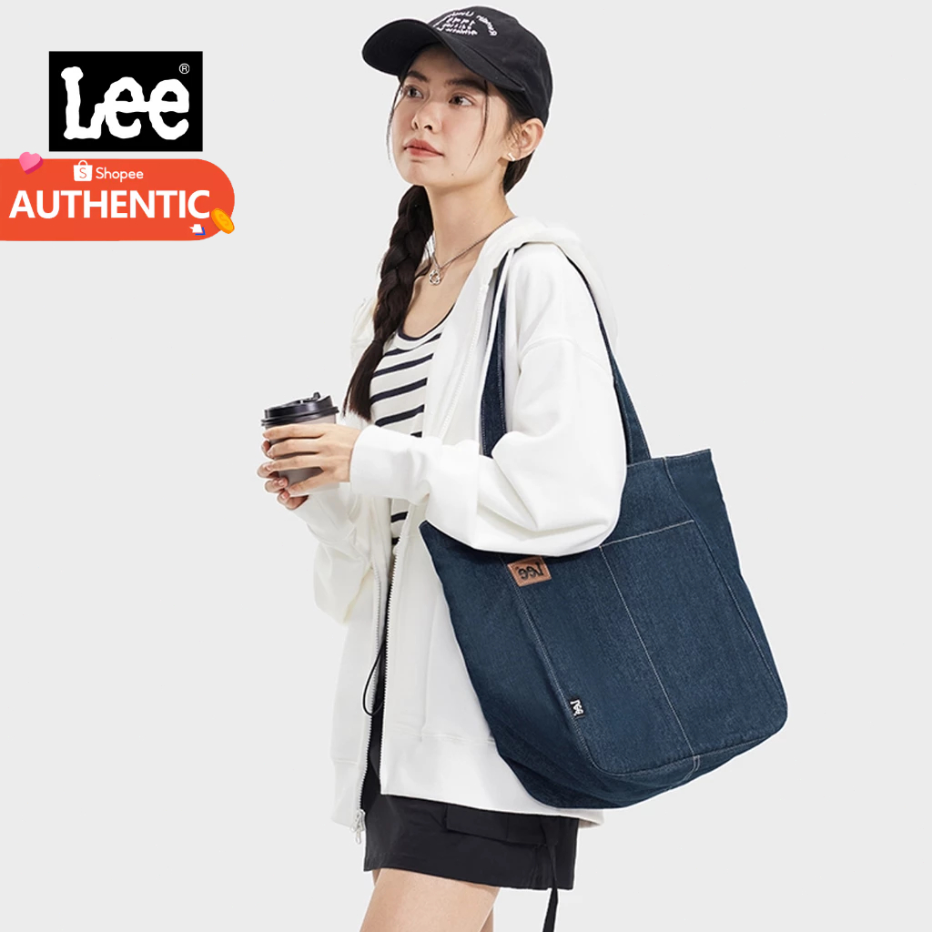 Lee กระเป๋าสะพายขา้ง กระเป๋าสะพายไหล่ผู้หญิงความจุขนาดใหญ่ 2025 กระเป๋าโท้ทสไตล์