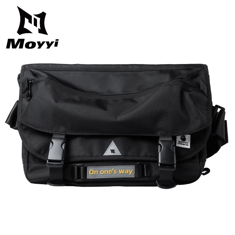 MOYYI กระเป๋าสะพายขา้ง พร้อมส่ง กระเป๋าสะพายไหล่ กระเป๋าแล็ปท็อป ผ้าออกซ์ฟอร์ด กันน้ํา มีซิป ขนาด 14 นิ้ว สําหรับผู้ชาย