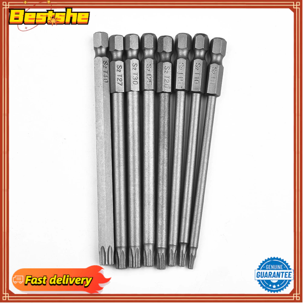 [BESTSHE] ดอกไขควงแม่เหล็ก T8 T10 T15 T20 T25 T27 T30 T40 ยาว 100 มม. 1 ชิ้น