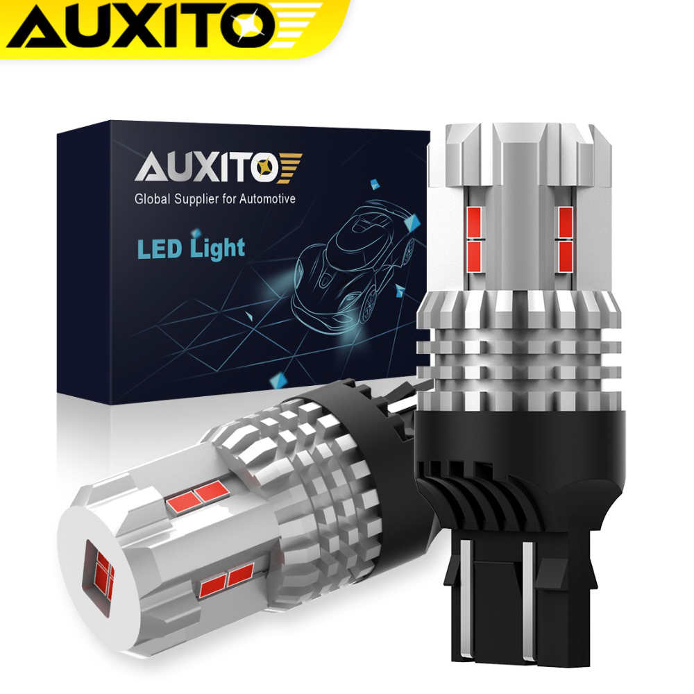 AUXITO 2PC ไฟเบรกรถยนต์ Led 6000K 7443 7440 7441 W21/5W 12PC 3020smd Tail Lights Brake Lights