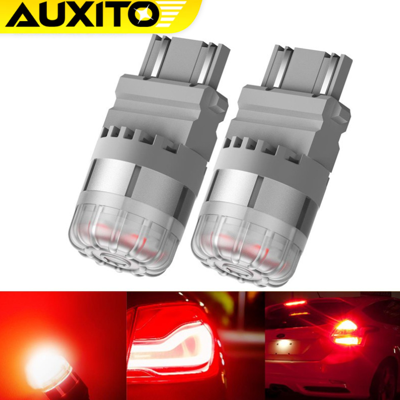 AUXITO ไฟเบรกท้ายรถยนต์ LED 7443 7443 W21 5W 2 ชิ้น