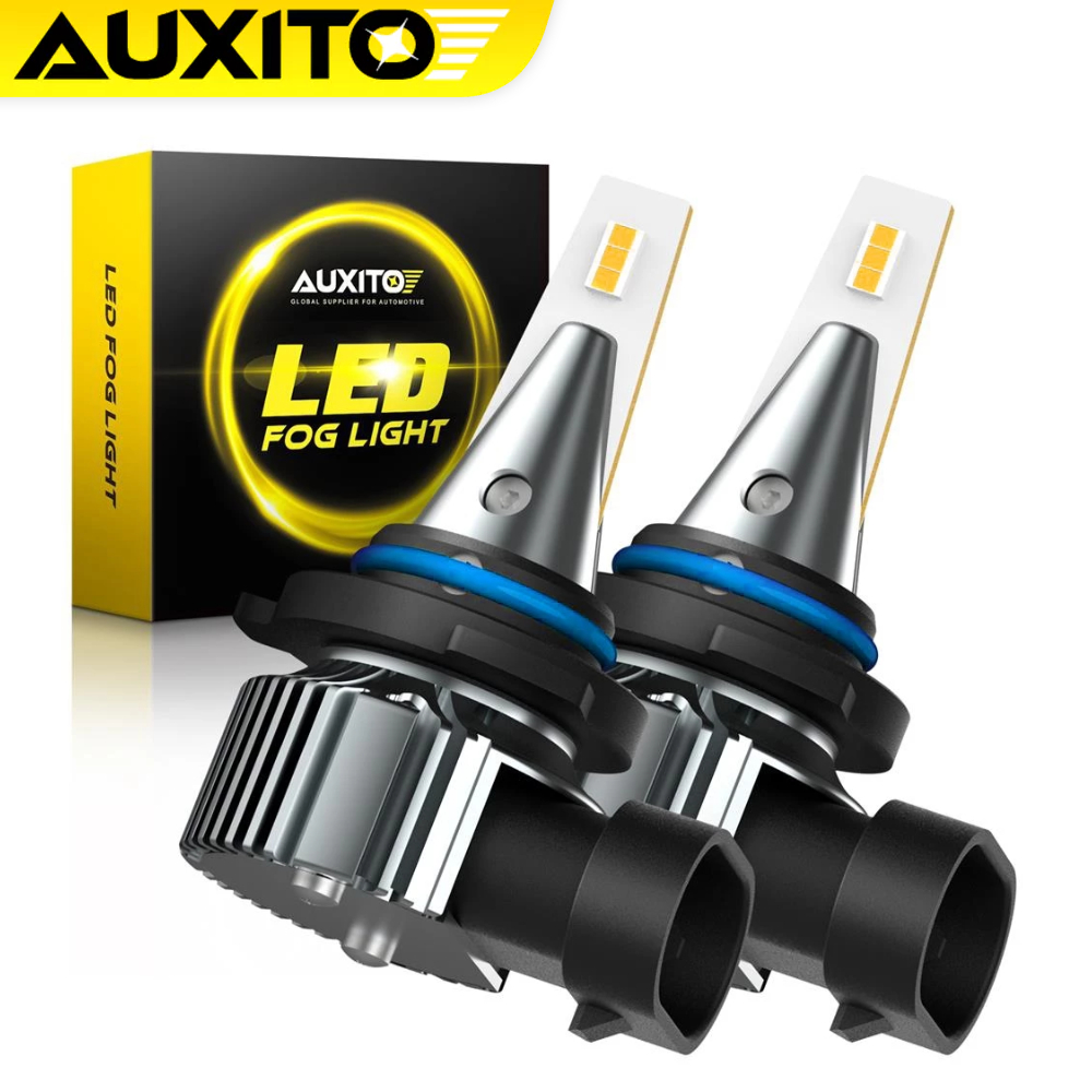AUXITO 2PC ไฟตัดหมอก 9006 HB4 30W 4000Lm LED รถหมอกไฟวันขับรถโคมไฟ 3000K สีเหลือง