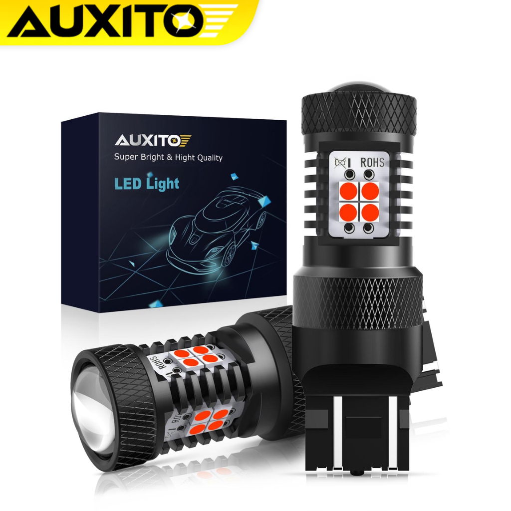 AUXITO หลอดไฟเบรกแคนบัส LED W21 5W 7443 T20 7443 7440 สําหรับสํารองไฟถอยหลัง 2 ชิ้น