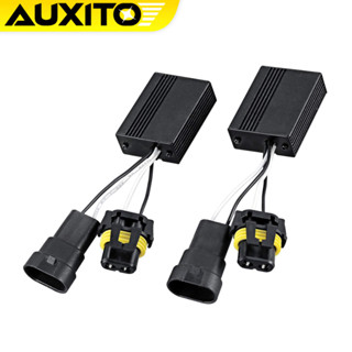 AUXITO 2PC อะแดปเตอร์ตัวต้านทานถอดรหัสหลอดไฟ LED H4 H7 H8 H1…