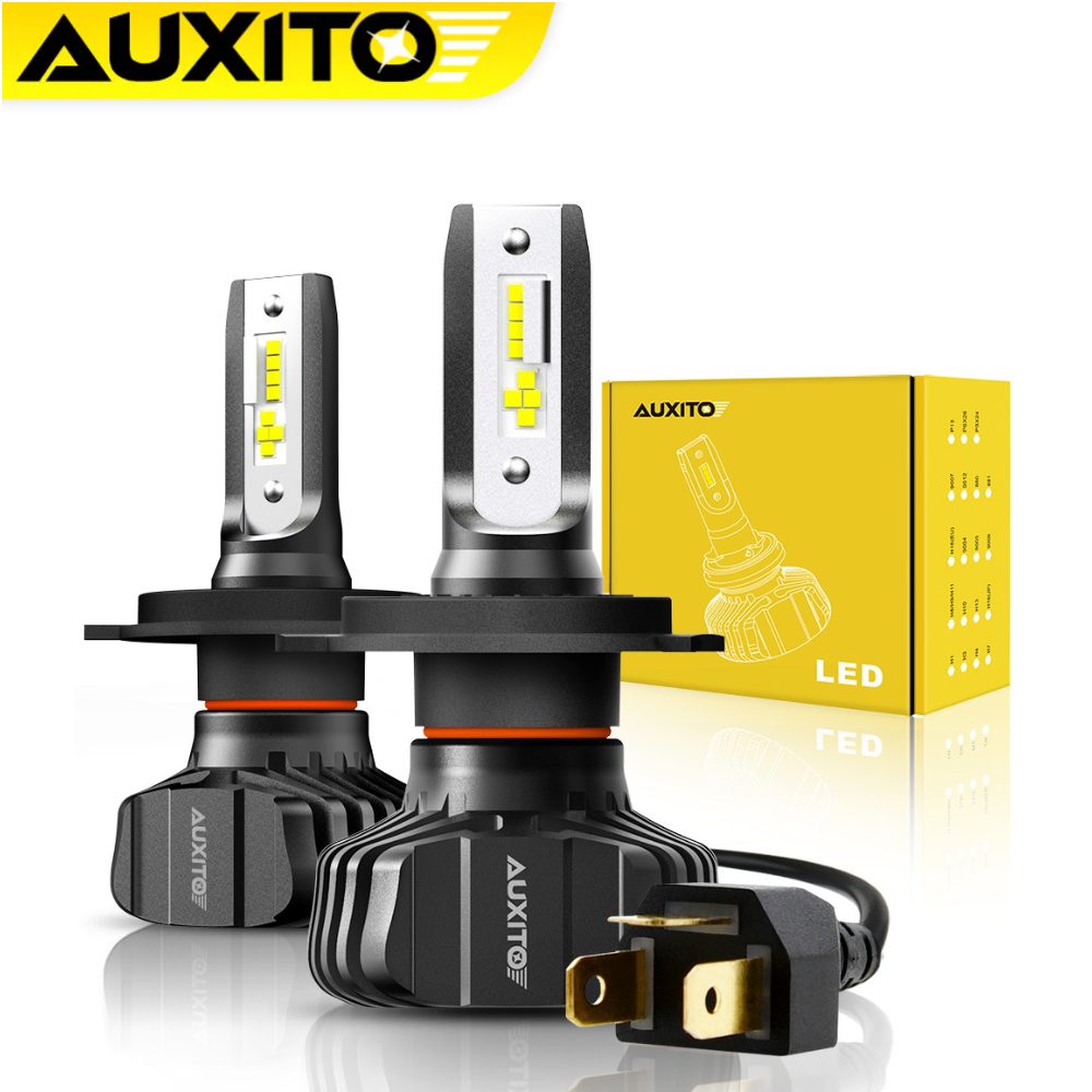 AUXITO ไฟหน้า B7 S1 H4 9003 HB2 90W 15000LM 6500K สว่างมาก สีขาว แบบเปลี่ยน 2 ชิ้น