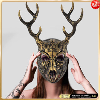 Aloidae แกะ Skull หน้ากากน่ากลัว Goat Horn Head หน้ากากปาร์ต…