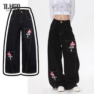 TL-HGQ กางเกงยีนส์ผู้ชาย สไตล์เอวสูง แบบคลาสสิกรายทางอเมริกา…