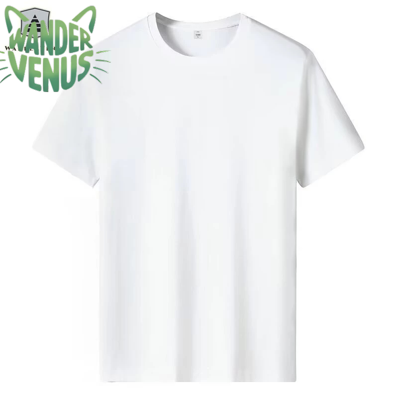 Wandervenus เสื้อยืดผู้ชายแฟชั่นย้อนยุคสีทึบเรียบง่ายสบายทุกการแข่งขันแขนสั้นด้านบน