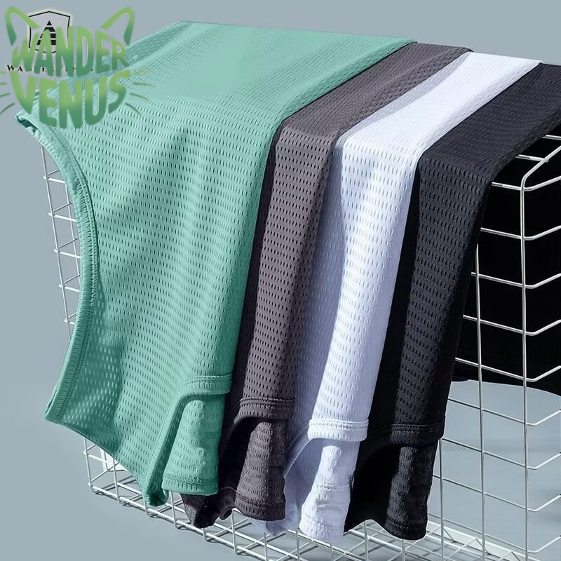 Wandervenus Mens Mesh Quick-Dry Vest สบาย Breathable Cool Feeling plus-Sized plus-Sized Vest