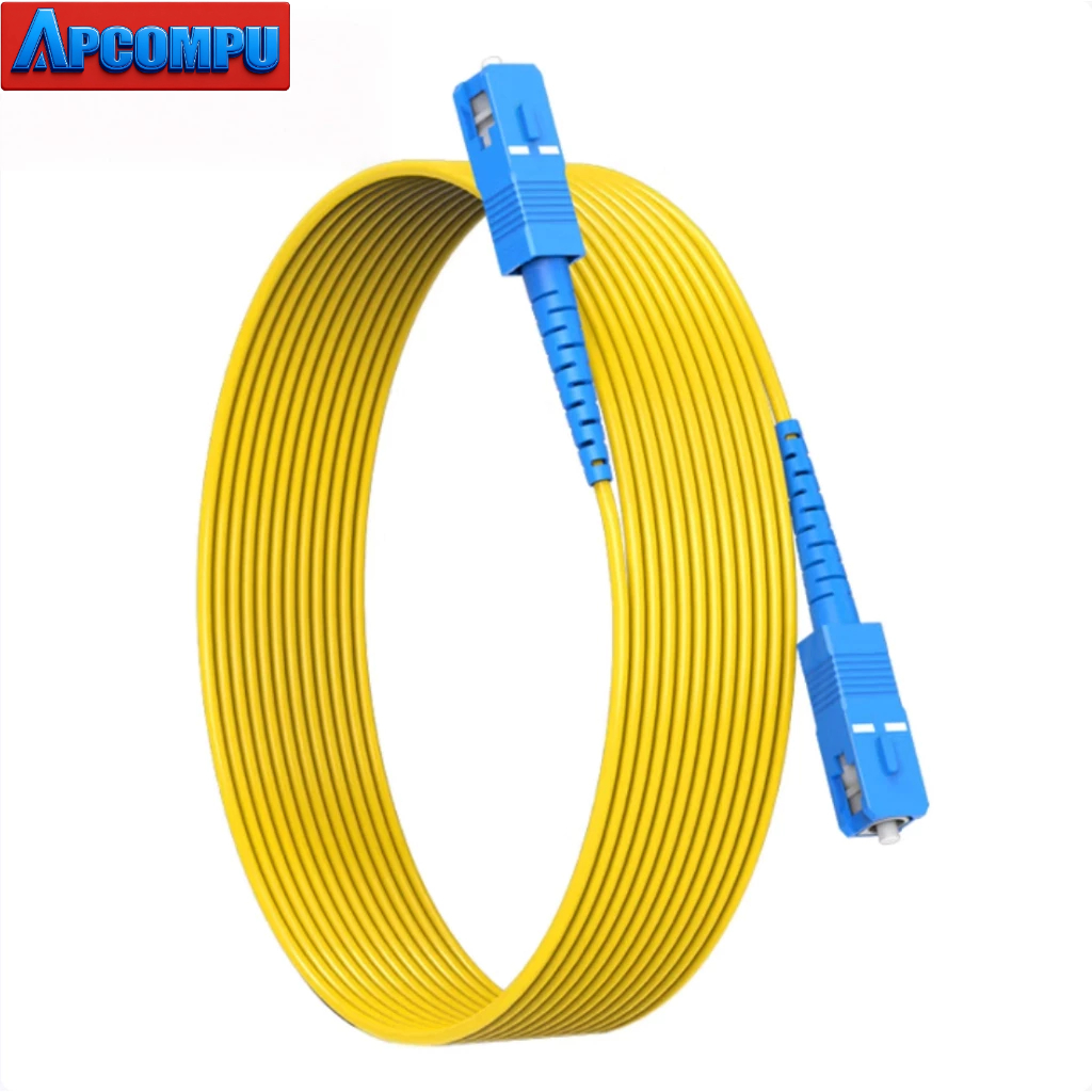 3.0mm SC-SC Singlemode Simplex สายไฟเบอร์ออปติก 9/125μm LSZH OS1/0S2 UPC Fiber Optic Jumper รองรับกา