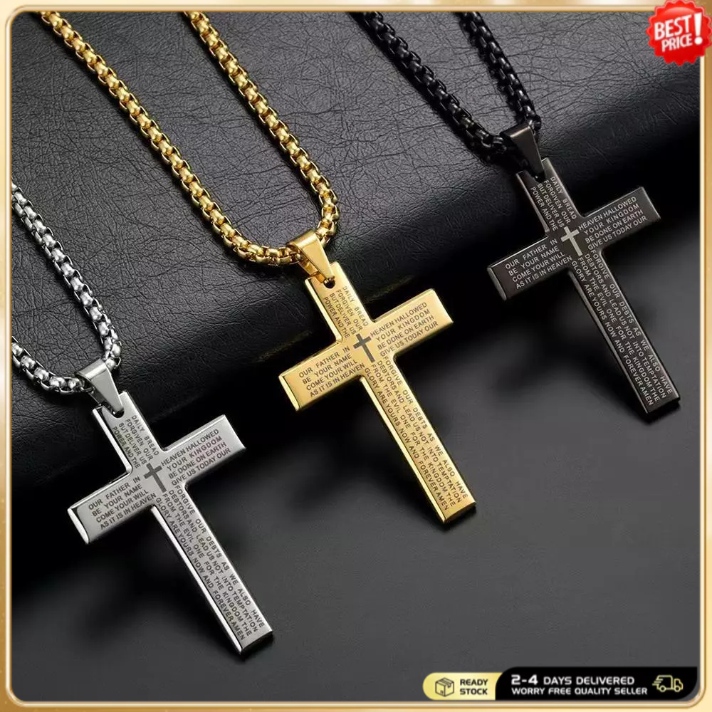 สร้อยคอมากกว้าง 16-24 นิ้ว สแตนเลสพร้อมจี้ สำหรับทั้งชายและหญิง เป็นของขวัญทางศาสนาที่สวยงาม