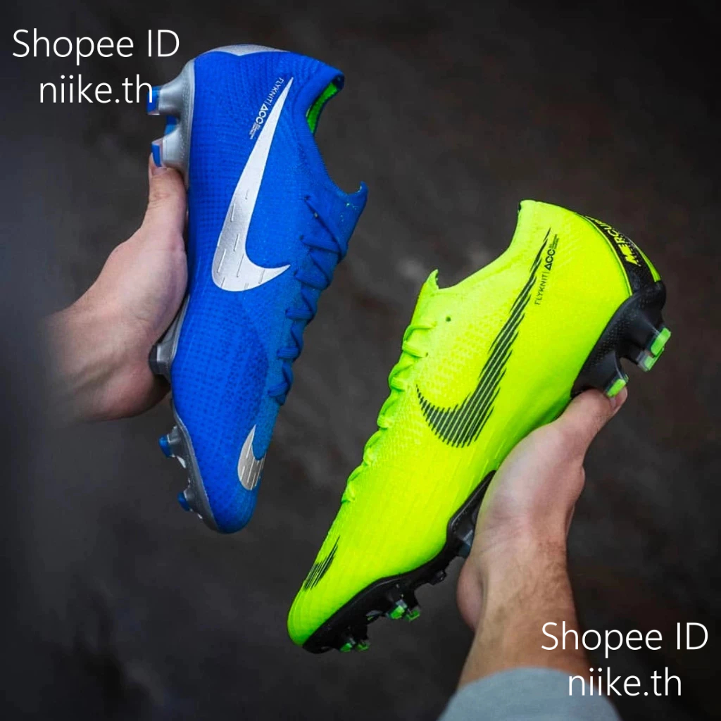 รองเท้าฟุตบอล Vapor 12 Elite FG ขนาด: 38-45 สตั๊ด รองเท้าฟุตบอล กล่องรองเท้าฟรี + จัดส่งฟรี / COD