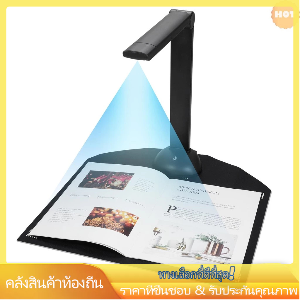 [2025 Super Sale]Document Camera Book Scanner A3 A4 ขนาดพร้อมไฟเติม LED HD 16 Mega-pixels การสแกนความเร็วสูงรองรับหลายภาษา OCR ซอฟต์แวร์พอร์ต USB เข้ากันได้กับ Win