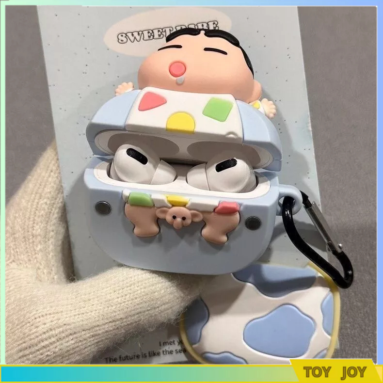 Crayon Shin-Chan ชุดหูฟังบลูทูธไร้สายชนิดใส่ในหูการ์ตูนน่ารัก