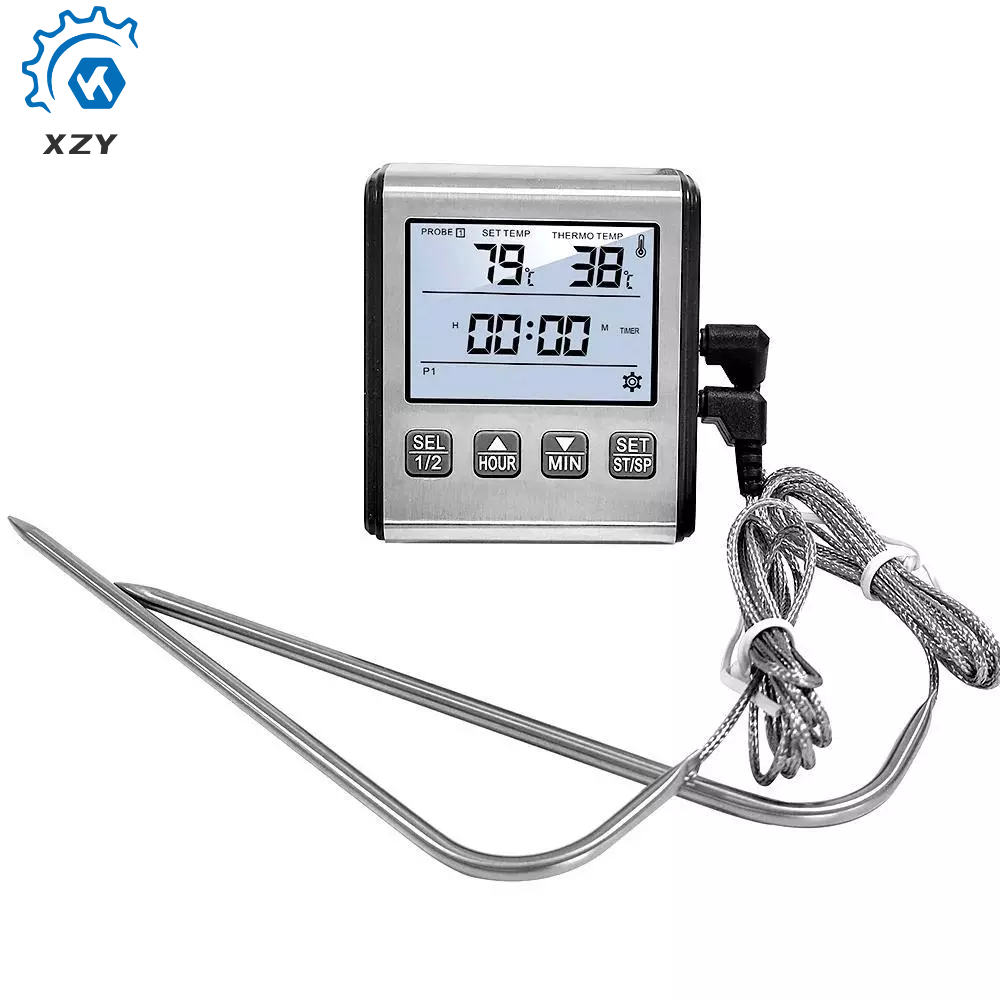 TP700 TP710 จอแสดงผล LCD ดิจิตอลครัวทําอาหารเครื่องวัดอุณหภูมิเนื้อสําหรับเตาอบบาร์บีคิวย่างพร้อมฟัง