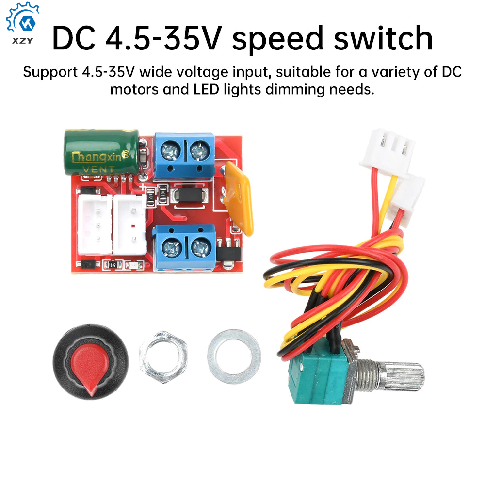 DC 3V-35V 0-5A 90W PWM มอเตอร์ควบคุมความเร็วมอเตอร์แรงดันต่ํา PWM ไดรฟ์ปรับโมดูล