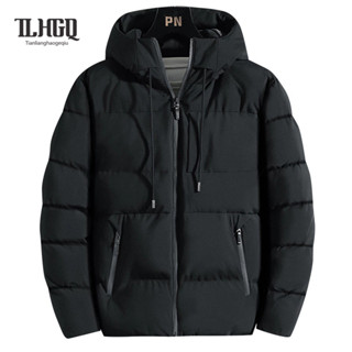 TLHGQ แจ็กเก็ตผ้าฝ้ายสไตล์เกาหลี สีเรียบหรู ให้ความอบอุ่น พร…