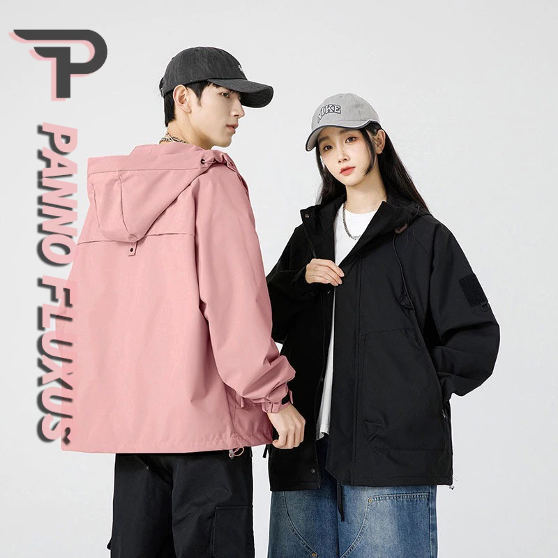 PannoFluxus ชุดจู่โจมผู้ชายสไตล์ญี่ปุ่นสไตล์ฮาราจูกุกีฬากลางแจ้งคุณภาพสูงเป็นกลาง