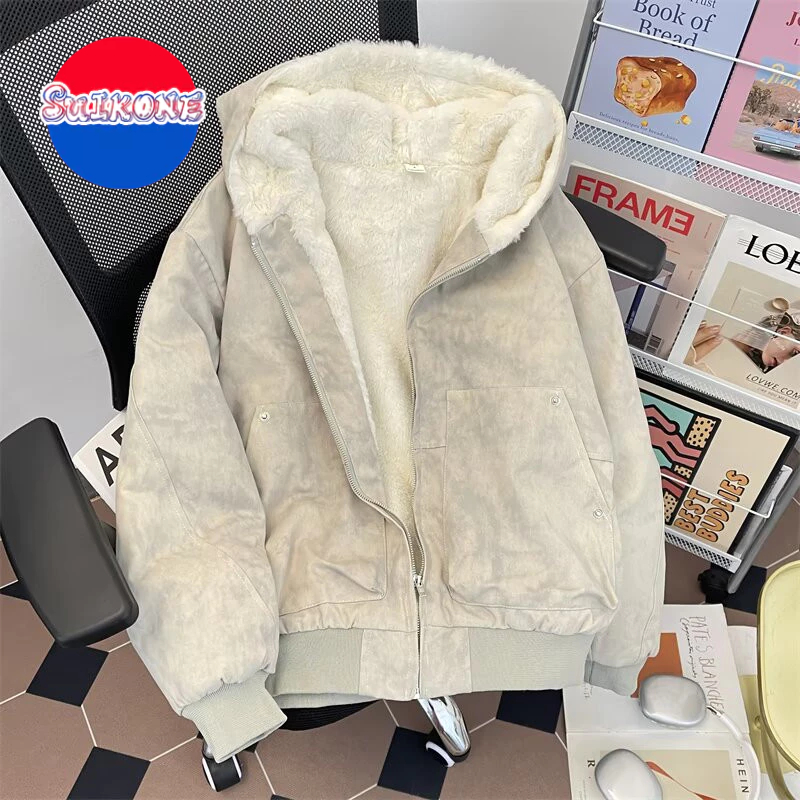 ซุยโคเนะ สุอิโคนะ เสื้อแจ็คเก็ตผ้าฝ้ายฮู้ด