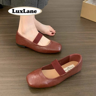 (withbox) LuxLane Elegant Ballet Doll รองเท้าส้นแบนน่ารักสีแ…