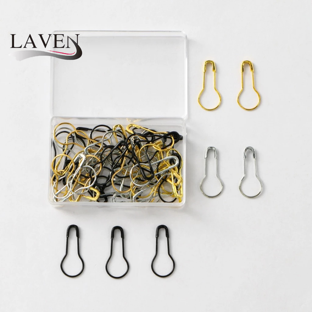 LAVEN กล่อง Calabash Pin ความปลอดภัย Pin มุสลิม Headscarf ผ้าคลุมไหล่ Pin Hijab Essential อุปกรณ์เสริมคงที่เสื้อผ้าเข็มกลัดทอง Anti Slip