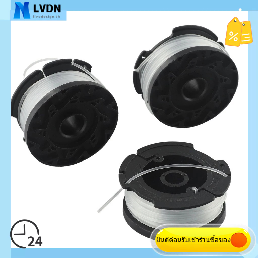 [LVDN ] 3 ชิ ้ นสําหรับ Black &Decker A6481 Strimmer Trimmer Spool LineST4525 ST6600 ST7200 คุณภาพดี