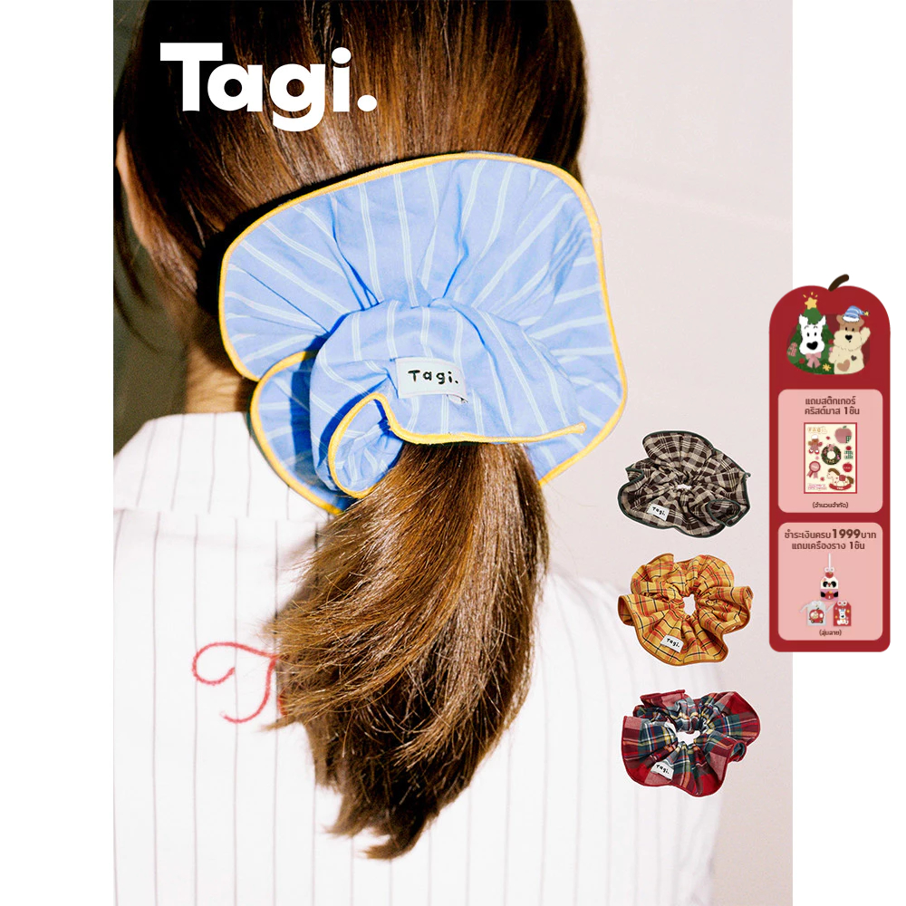 Tagi. จิตรกร ยางรัดผมลูกไม้โดนัท