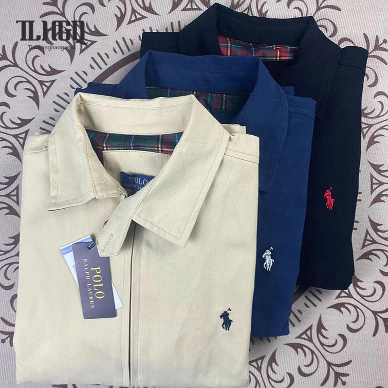 TLHGQ เสื้อแจ็คเก็ตผู้ชายเย็บปักถักร้อยเสื้อลําลองธุรกิจที่เรียบง่าย