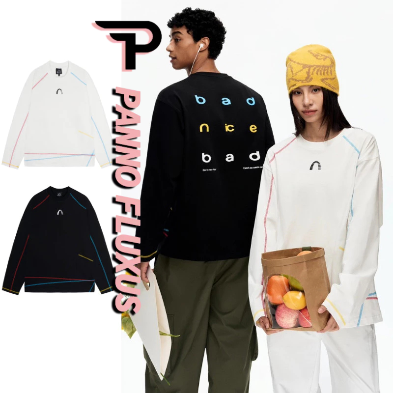 PannoFluxus เสื้อยืดแขนยาวผ้าไหมน้ำแข็งแห้งเร็ว อเมริกันแบรนด์สำหรับทุกเพศ