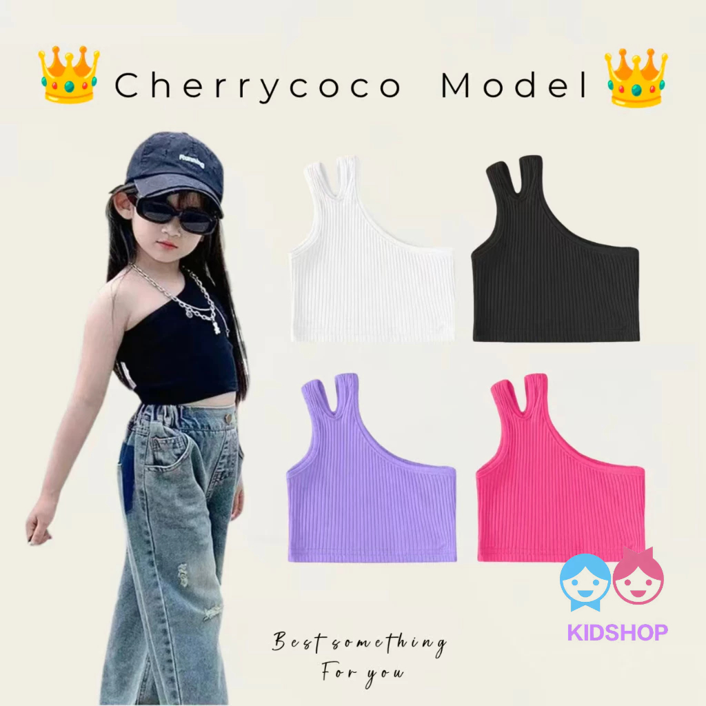 เสื้อแขนกุดไหล่เอียง สไตล์ใหม่สำหรับสาวๆ