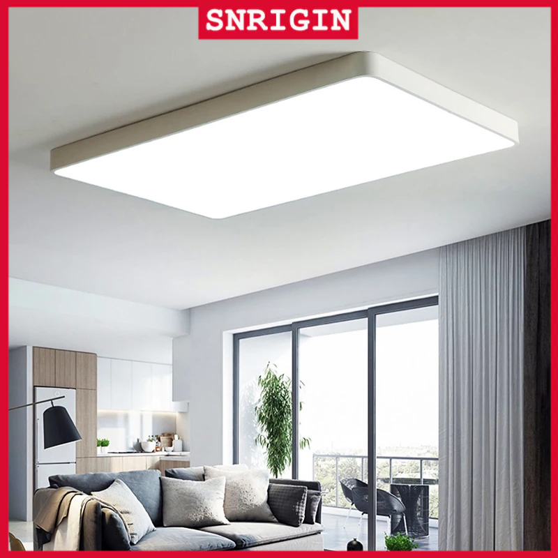 SNRIGIN โคมไฟเพดาน LED 3สี ไฟติดห้องหลายขนาด ความสว่างสูง