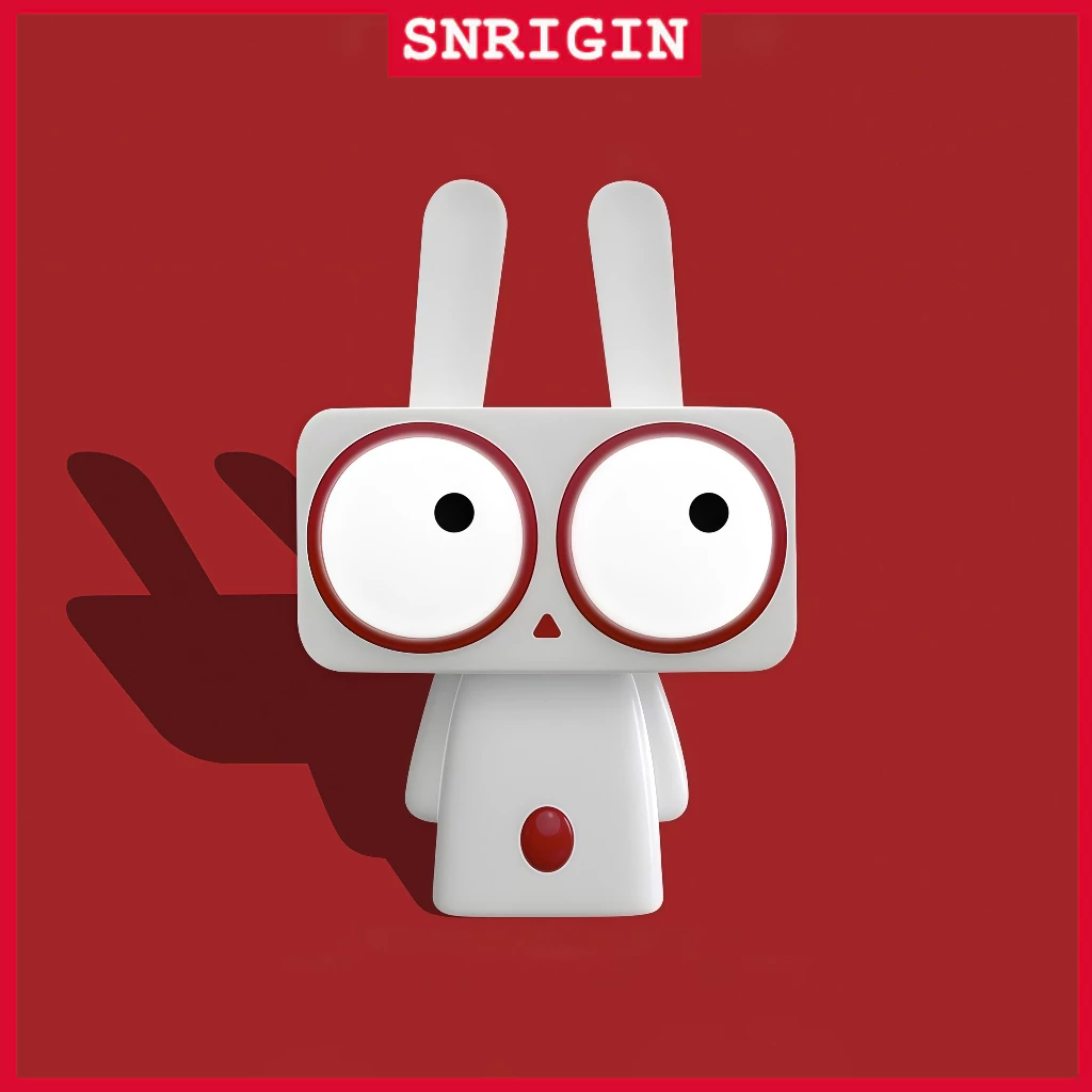 SNRIGIN ไฟกลางคืน LED รูปร่างกระต่ายน่ารัก ไฟของขวัญระบบสัมผัส/ไทม์มิ่ง