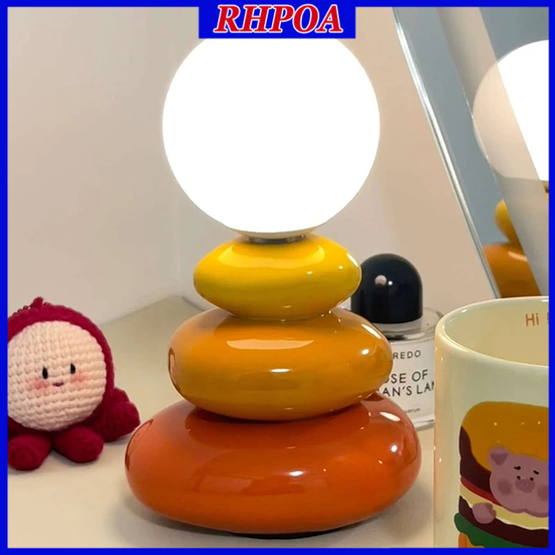 โคมไฟตั้งโต๊ะดวงจันทร์ อินเทอร์เฟซ USB โคมไฟตั้งโต๊ะ LED จับคู่สี