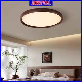 【TH การจัดส่ง】RHPOA LED ‌โคมไฟเพดาน - ติดตั้ง/เปลี่ยนง่าย, แสง 3 สี+รีโมทคอนโทรล, สไตล์ไม้ธรรมชาติ‌