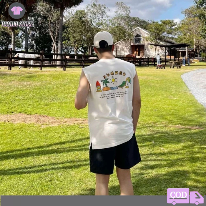 【COD】S-3XL TOTUO Fashion เสื้อแขนกุดจากผ้าฝ้าย 100% สำหรับฤดูร้อน