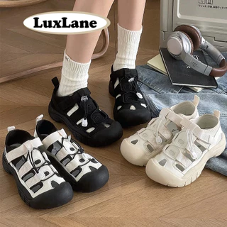 รองเท้าแตะLuxLane สไตล์chunky แบบปิดนิ้ว เกาหลีแพลตฟอร์ม สำหรับผู้หญิง