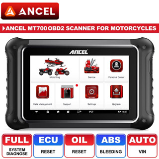 Ancel MT700 เครื่องสแกนมอเตอร์ไซค์ วินิจฉัยระบบทั้งหมด รีเซ็…