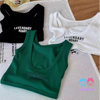 【ไทยสปอต】🇹🇭 จัดส่งทันที เวอร์ชั่นเกาหลีฤดูร้อนสาวเสื้อยืดเสื้อกั๊กสั้นแขนกุดด้านบนทั้งหมดตรงกับเสื้อผ้าเด็ก