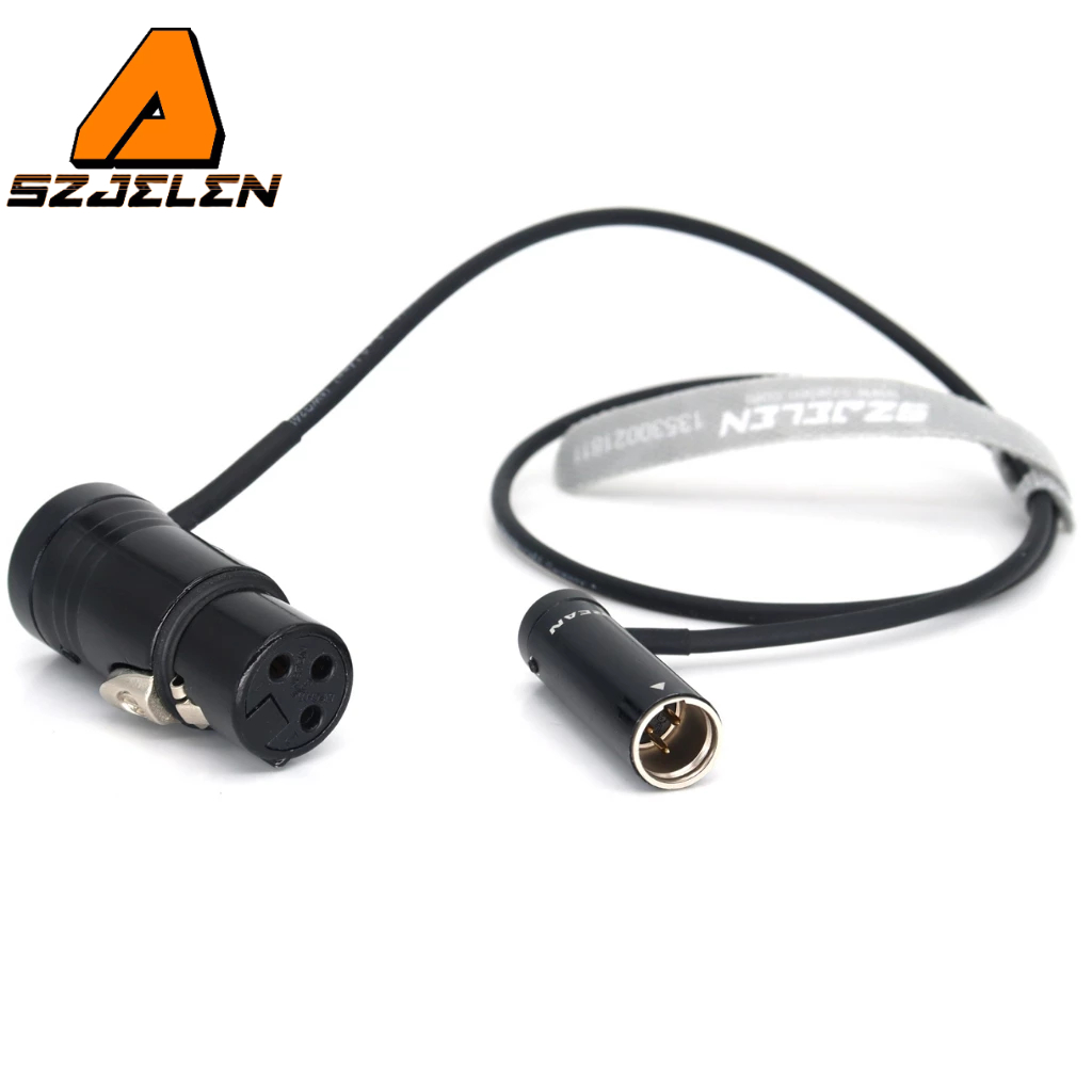 Low-Profile TA3M 3Pin ชาย XLR 3Pin หญิงสําหรับ Blackmagic Pocket Cinema กล้อง URSA Cine/mini por