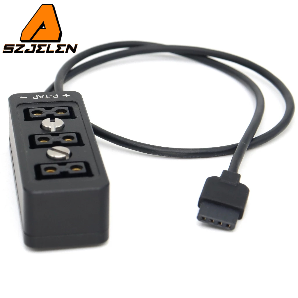 Ronin-S Power 4pin to 3 D-tap Camera Power DTAP Three Way Splitter Metal Case พร้อมสกรู 1/4 และสกรู 