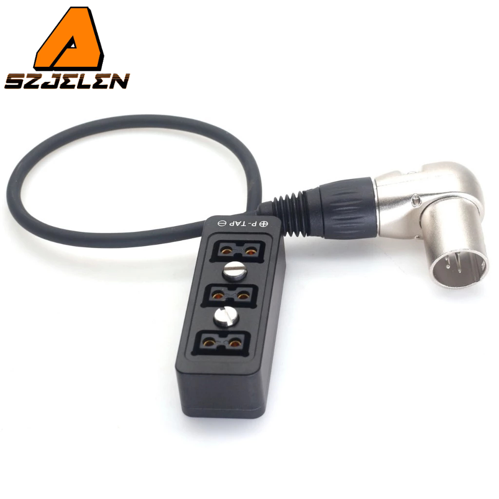 ข้อศอก XLR 4Pin to D-tap Power Three Way Splitter สําหรับ Blackmagic URSA Mini Pro
