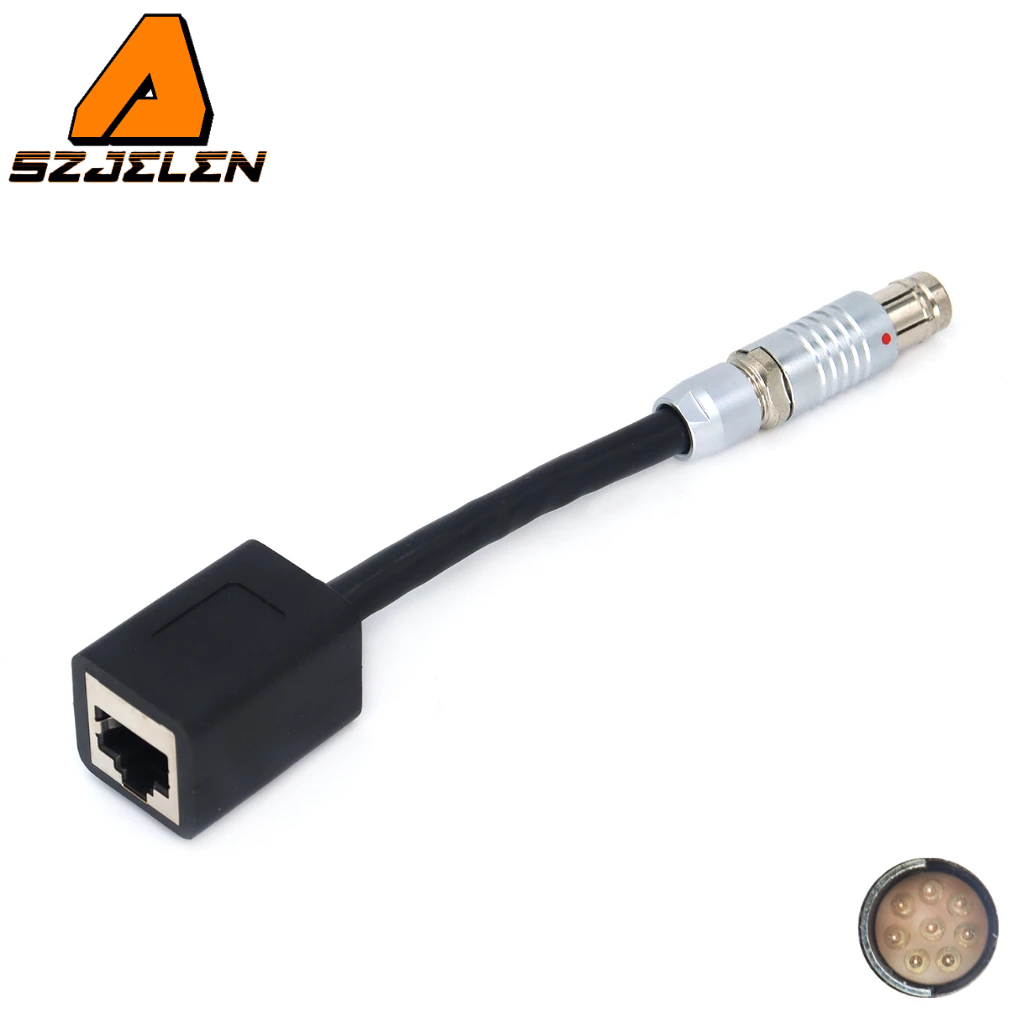 Fischer 8Pin to RJ45 หญิง Ethernet ข้อมูลสายสําหรับ Phantom VEO-S, UHS, T Series, v2640 Onyx, Flex4K