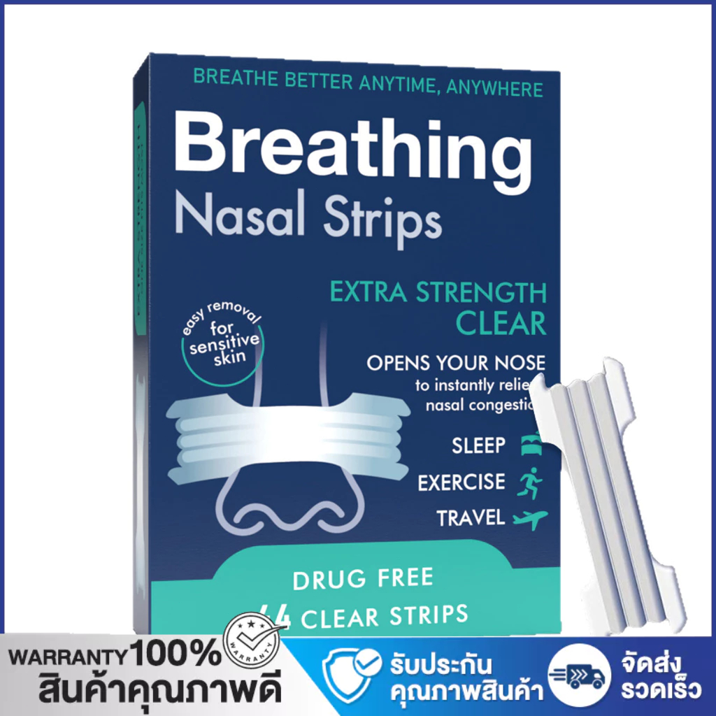 Snore-Reduce Nasal Strips – Anti-Snorring, Decongestant Nasal Strips พร้อมเทคโนโลยีขยาย Breathe-Easy